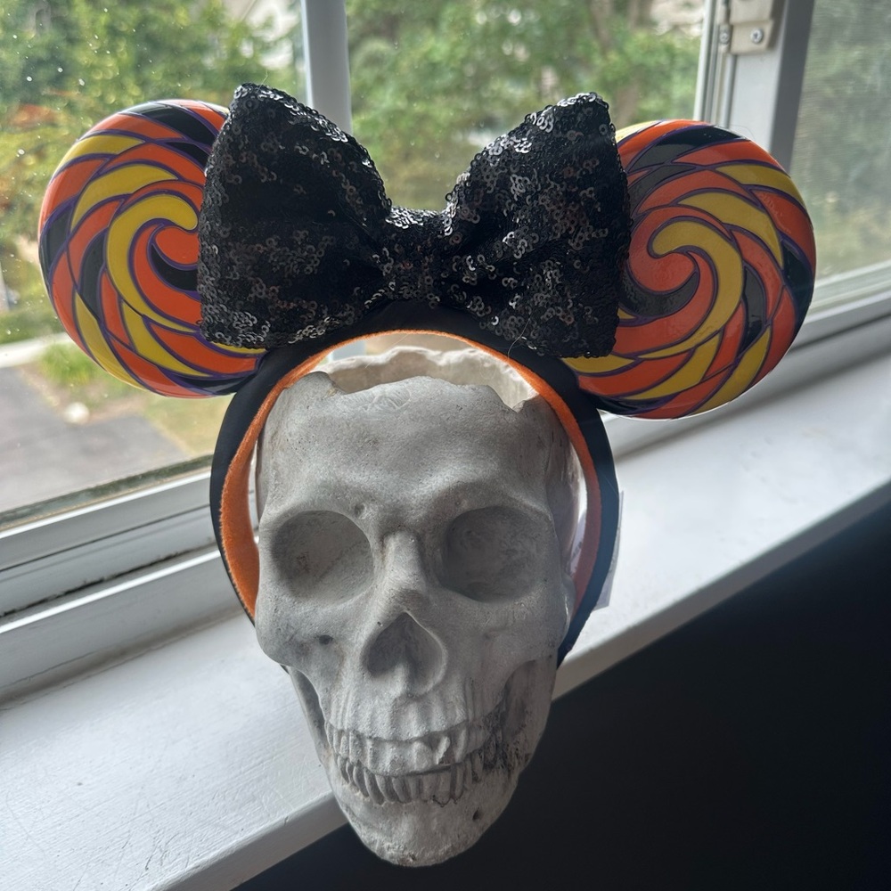 Disney Orange and Black Minnie Mouse Ears